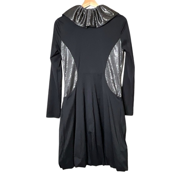 JOSEPH RIBKOFF Black Lightweight Bubble Hem Dress w/ Pockets & Side Zip US Sz 8 - Picture 5 of 14